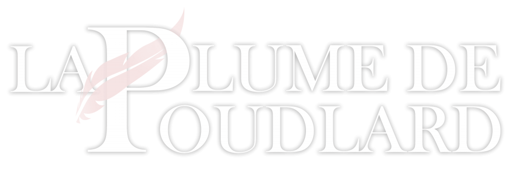 La Plume de Poudlard Logo Large Blanc