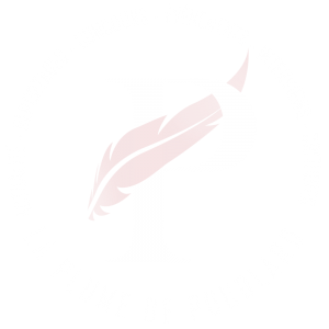 La Plume de Poudlard Logo rond Blanc