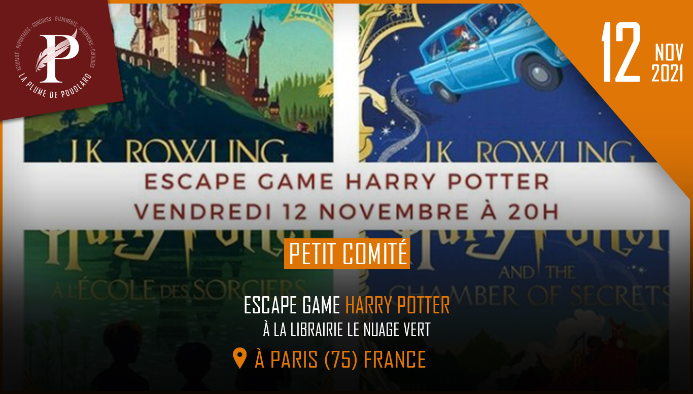 Escape Game Harry Potter le vendredi 12 novembre à 20h à la librairie